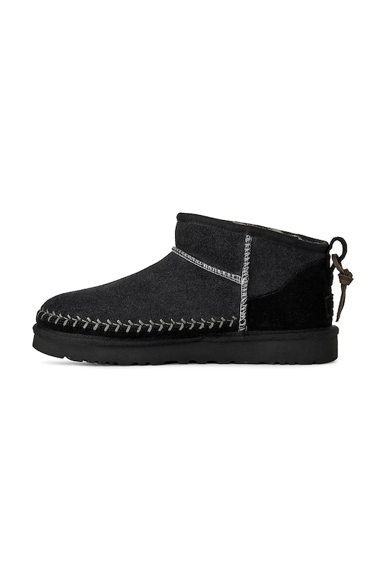 Угги зимние UGG Classic Ultra Mini Biarritz, черный — фото 4