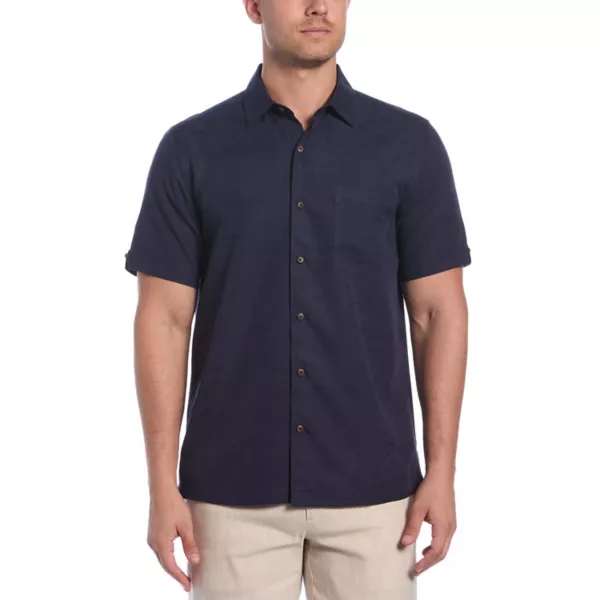 

Мужская короткорукавная джинсовая рубашка на пуговицах Cubavera, цвет navy blazer