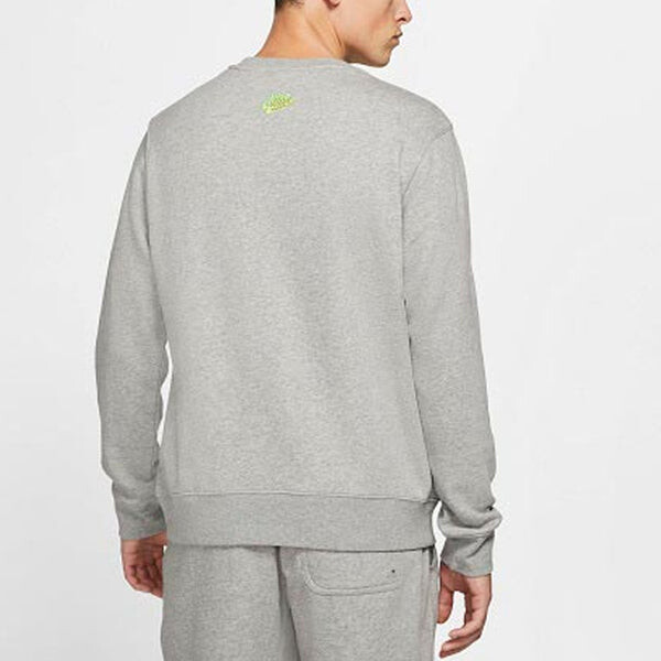 Толстовка Men's Nike Contrasting Colors Logo Round Neck Pullover Autumn Gray, серый — фото 4