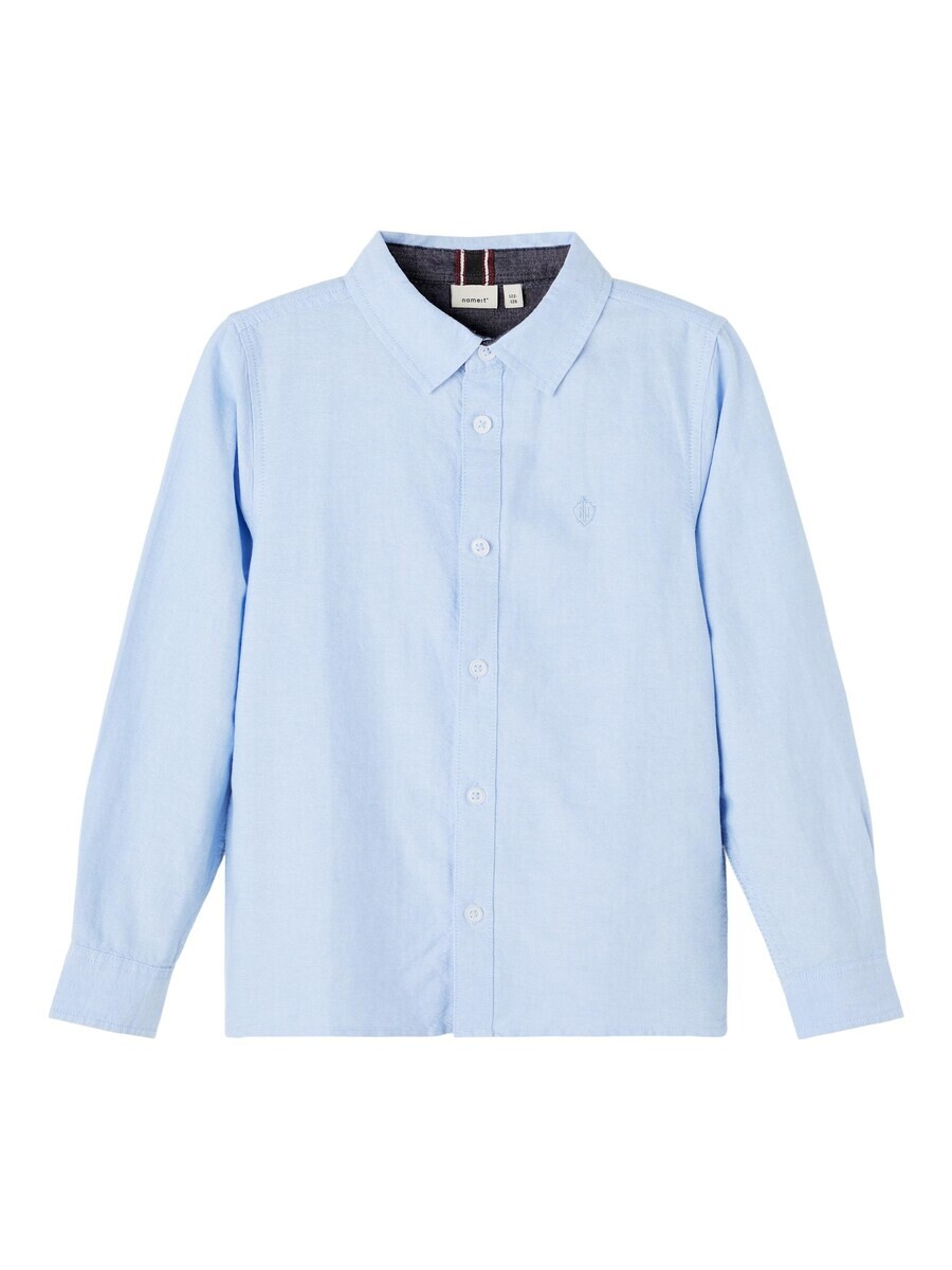 

Топ NAME IT Regular fit Button Up Newsa, светло-голубой