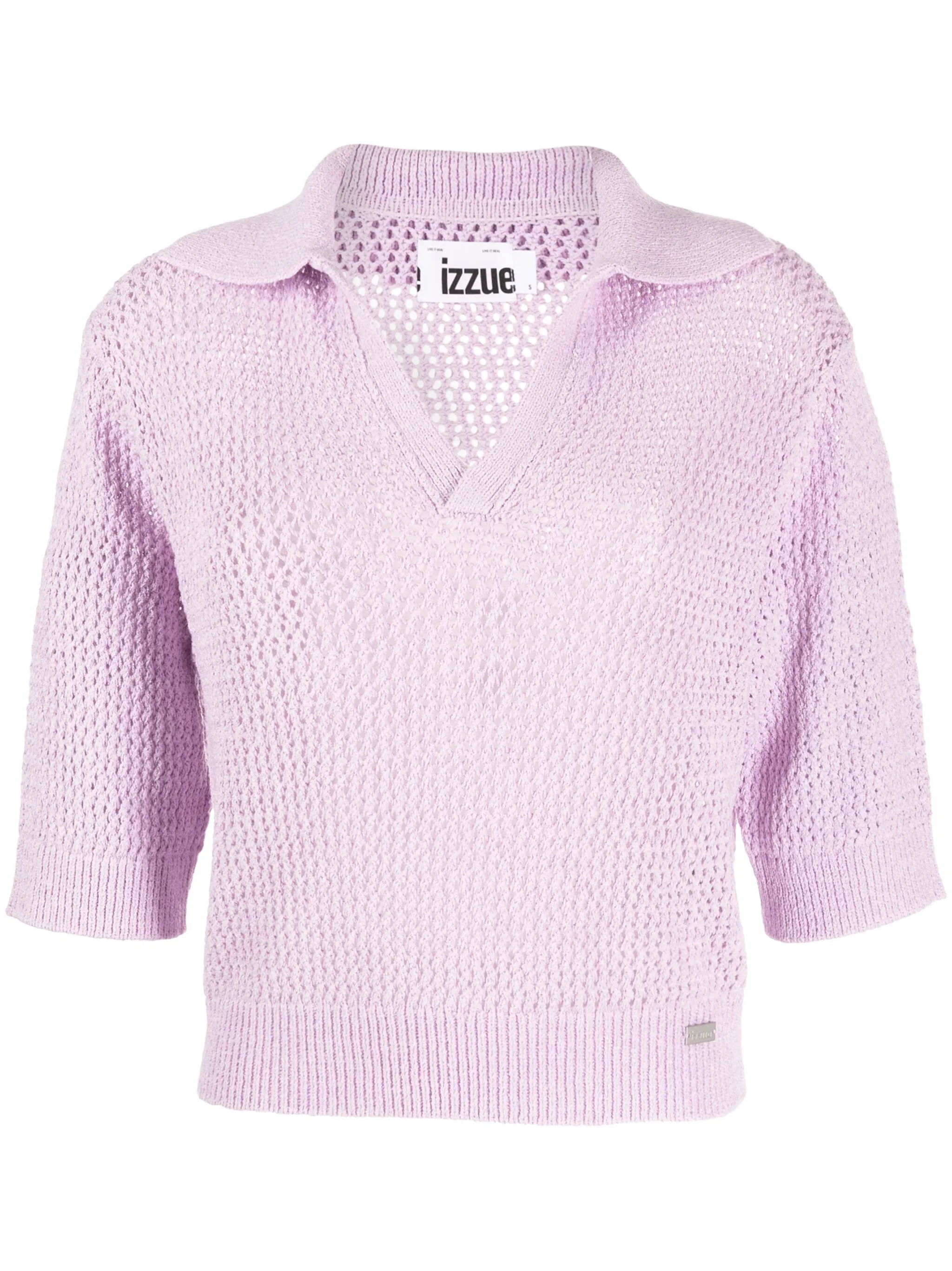 

Джемпер в технике кроше с V-образным вырезом Izzue, фиолетовый