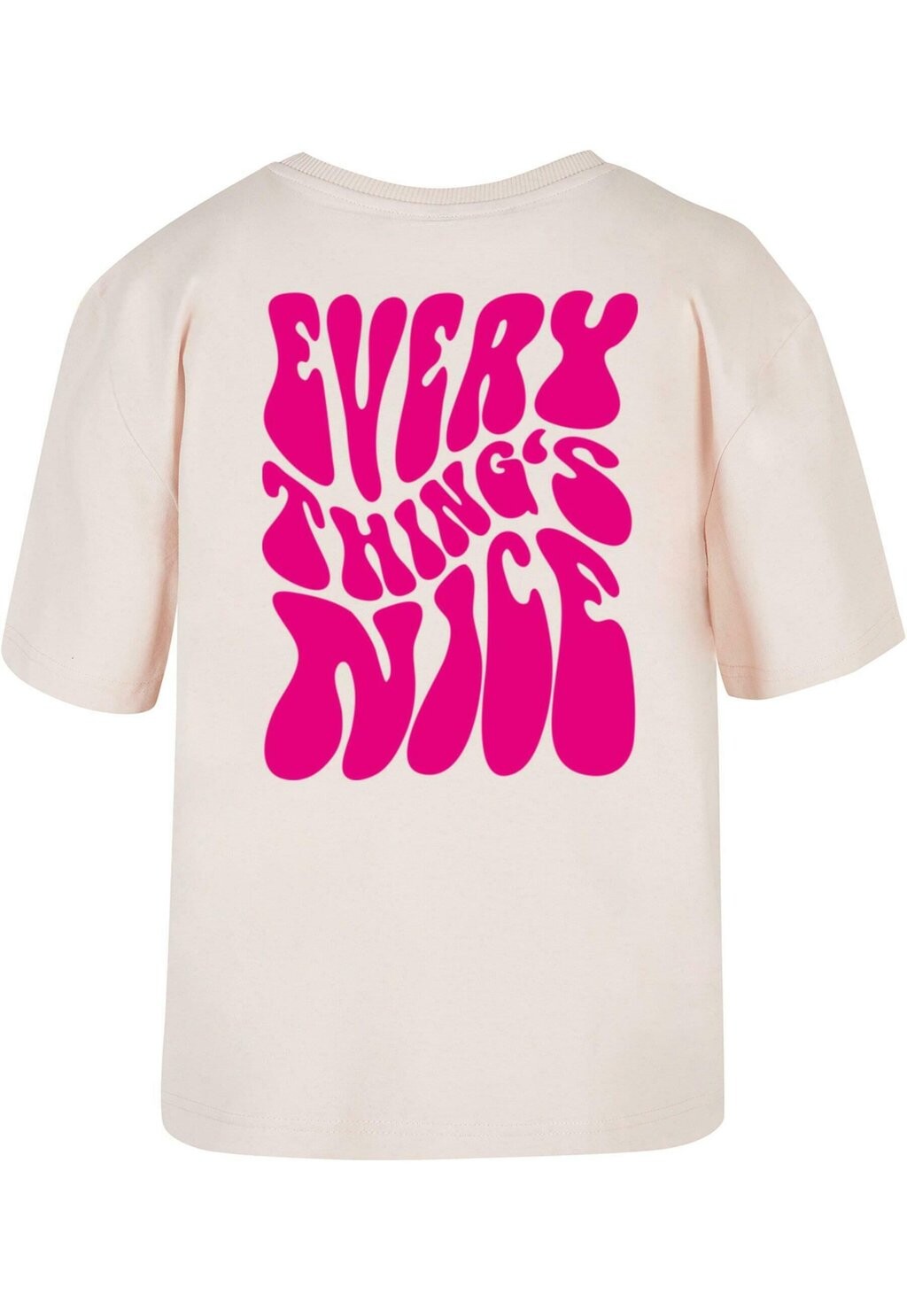 

Принт на футболке EVERYTHING IS NICE Mister Tee, розовый