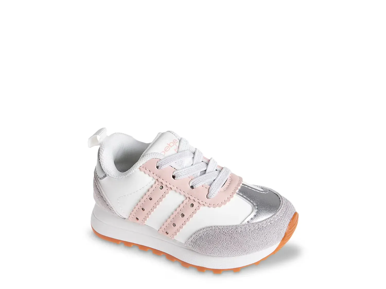 

Кроссовки Cristal - детские Bebe, White/Pink/Silver