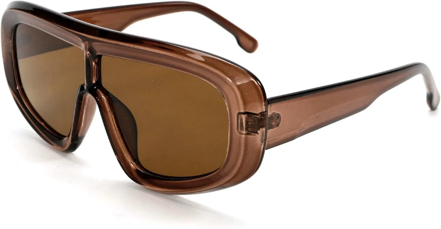 

Willochra — большие солнцезащитные очки-пилот для женщин, модные очки в крупной оправе, цельные солнцезащитные очки-маска, стильные очки в овальной оправе, C6