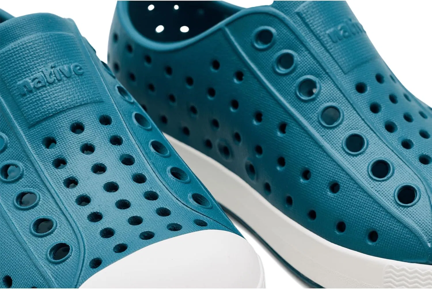 Детские кроссовки Native Shoes Jefferson, Faded Glory Blue/Shell White — фото 2