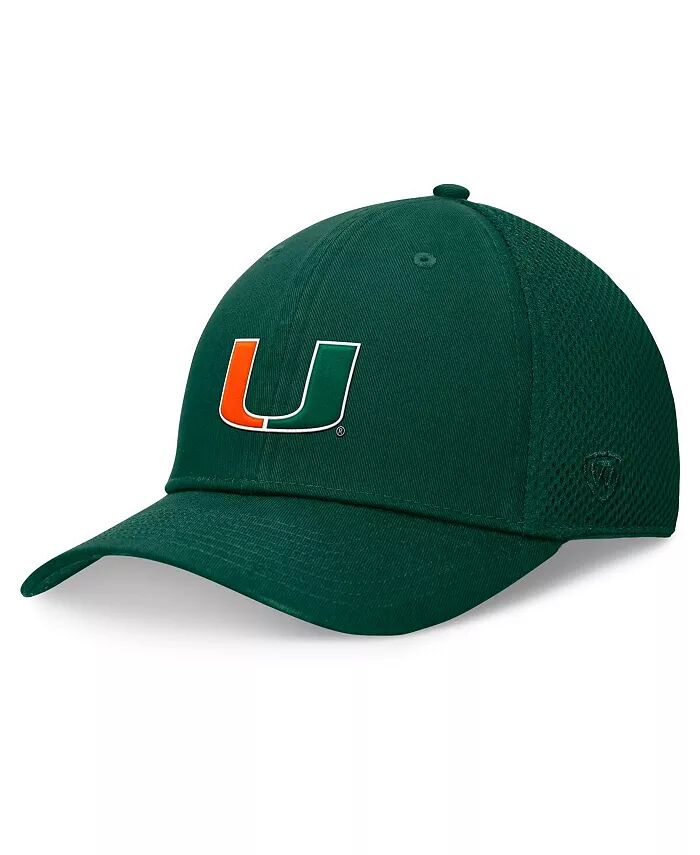 

Мужская зеленая кепка Miami Hurricanes Spacer Flex Top of the World