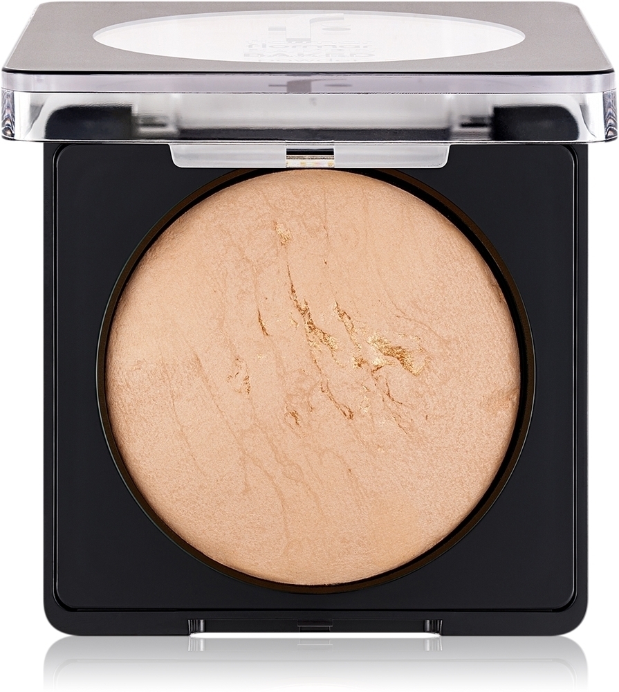 

Запеченный порошок, осветляющий порошок Flormar, atspalvis 021 beige with gold 9 гр