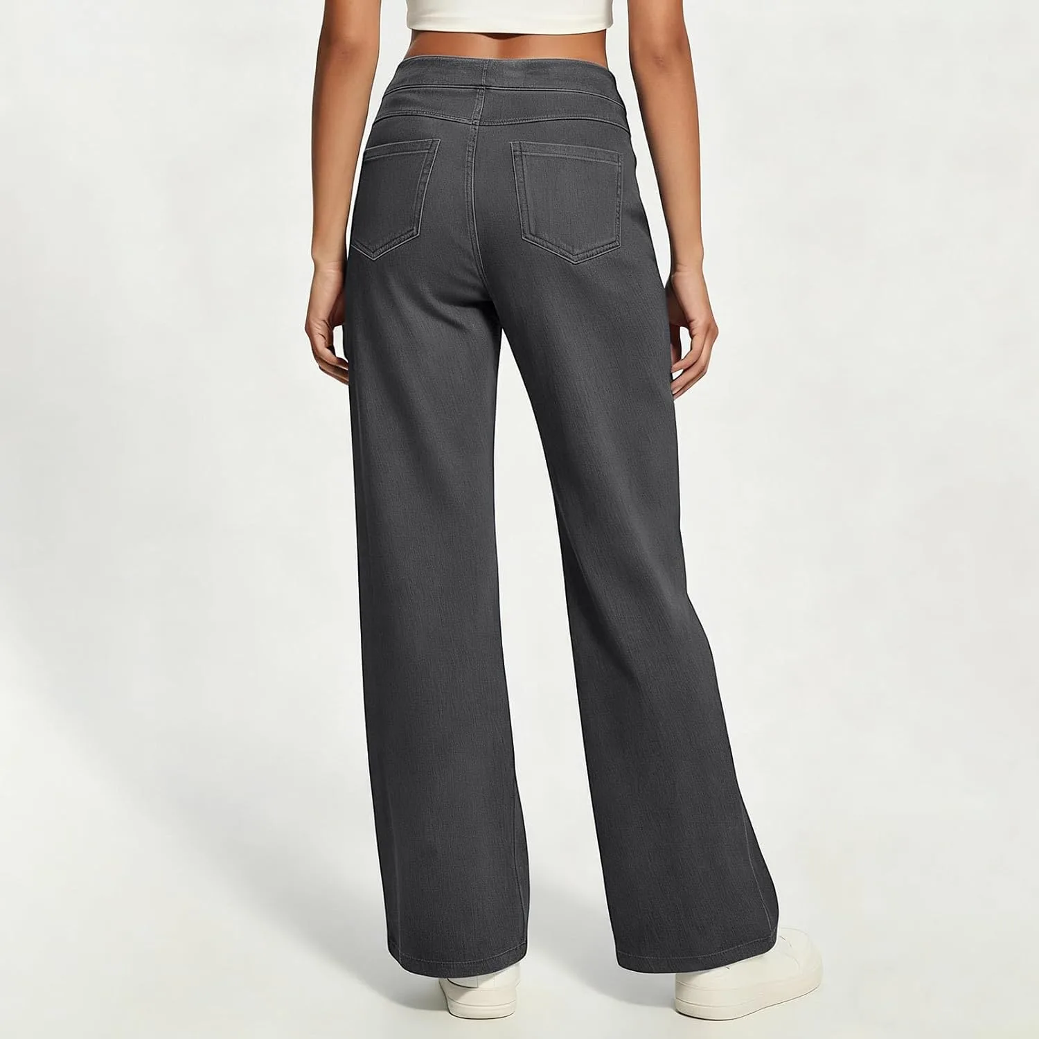 Джинсы Wide Leg с высокой талией и эффектом tummy control — фото 4