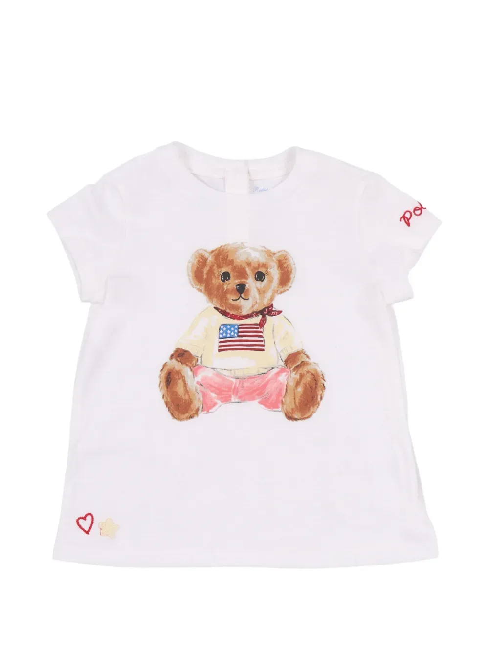 Футболка с принтом медведя POLO RALPH LAUREN KIDS, белый