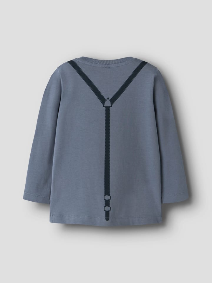 Рубашка с длинными рукавами NMMRYDER LS TOP цвета кремневого камня name it — фото 2