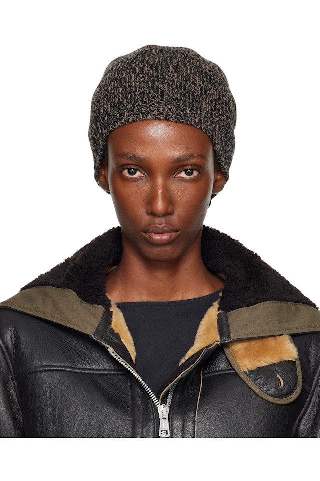 

Our Legacy Классическая шапка-бини черно-коричневого цвета