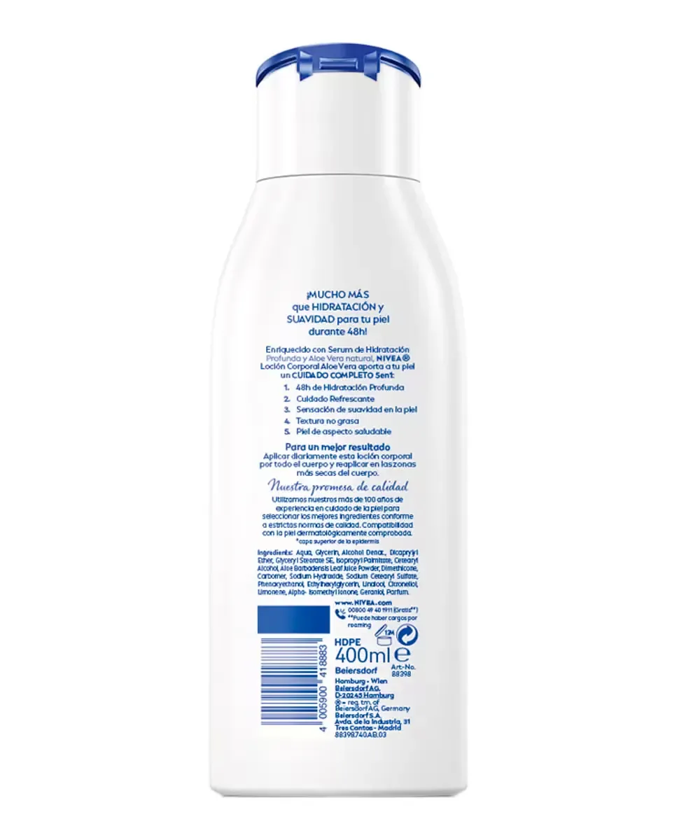 Лосьон для тела Увлажнение & Алоэ Вера 400 мл Nivea — фото 2