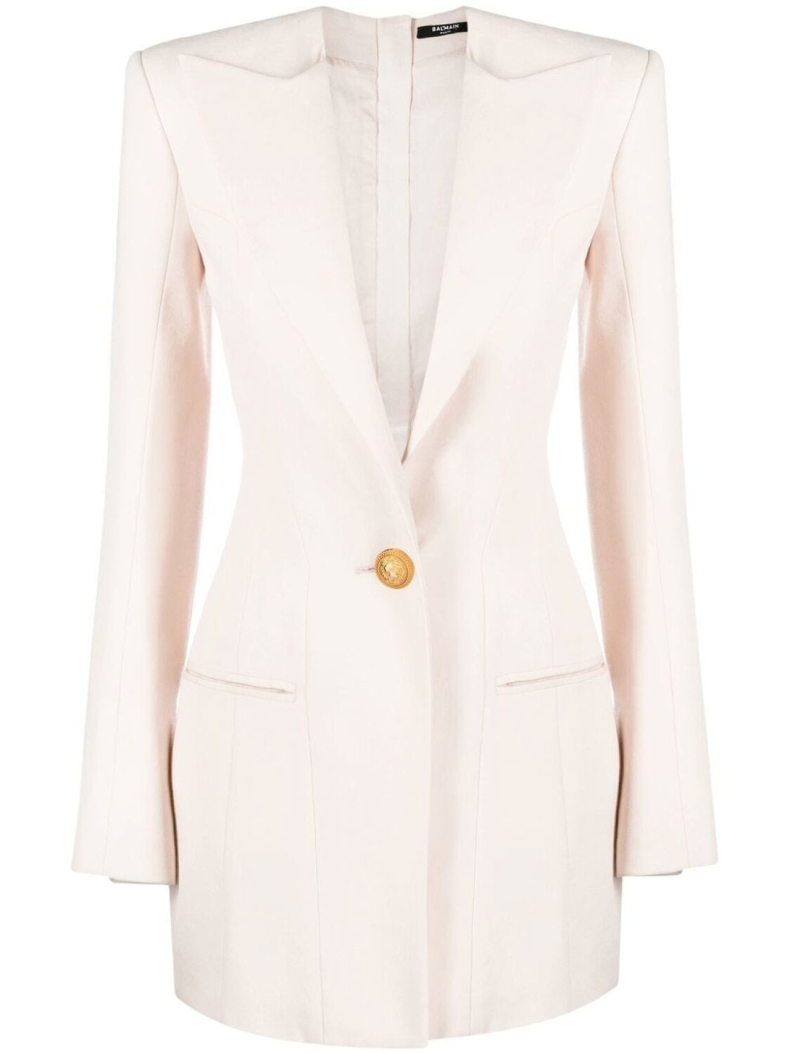 

Balmain платье мини строгого кроя, розовый