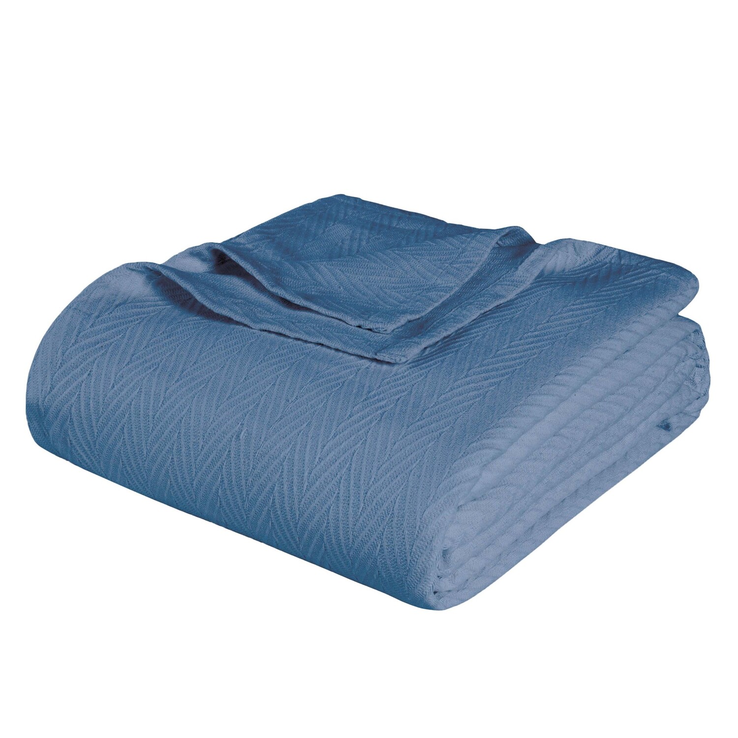 

Хлопковое одеяло Metro Zig-Zag Chevron от Superior, цвет Denim Blue
