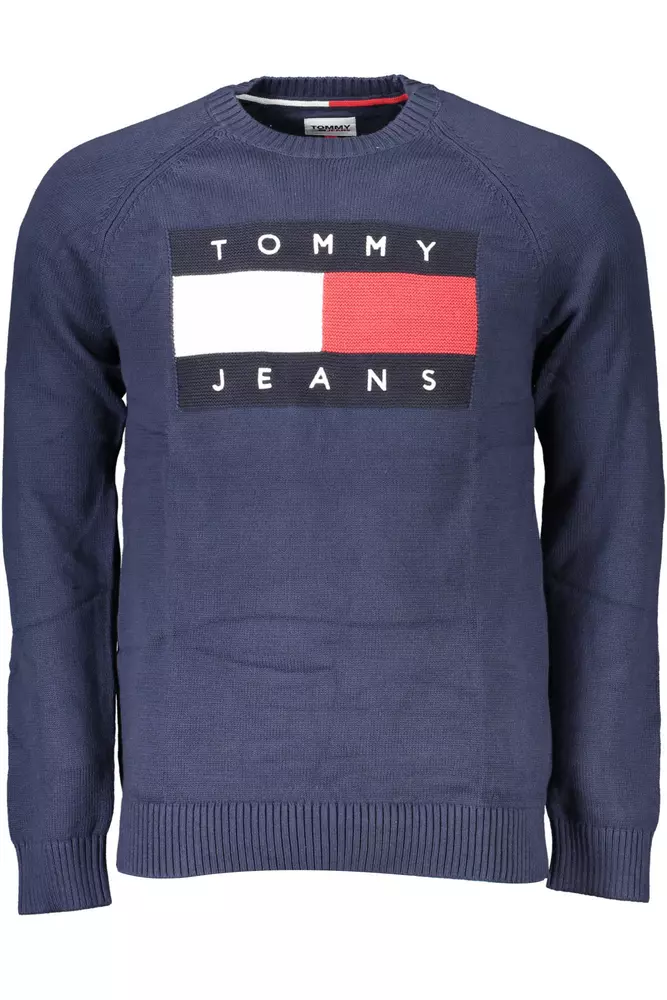 

Синяя хлопковая мужская рубашка Tommy Hilfiger