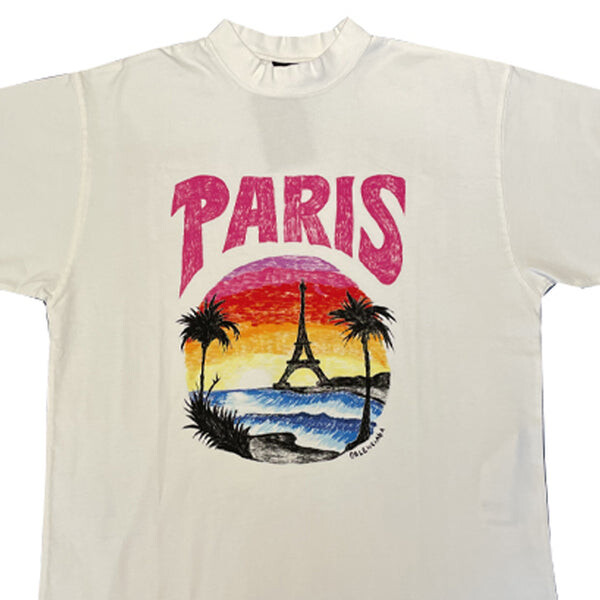Футболка paris tropical t-shirt 'white' Balenciaga, белый — фото 3