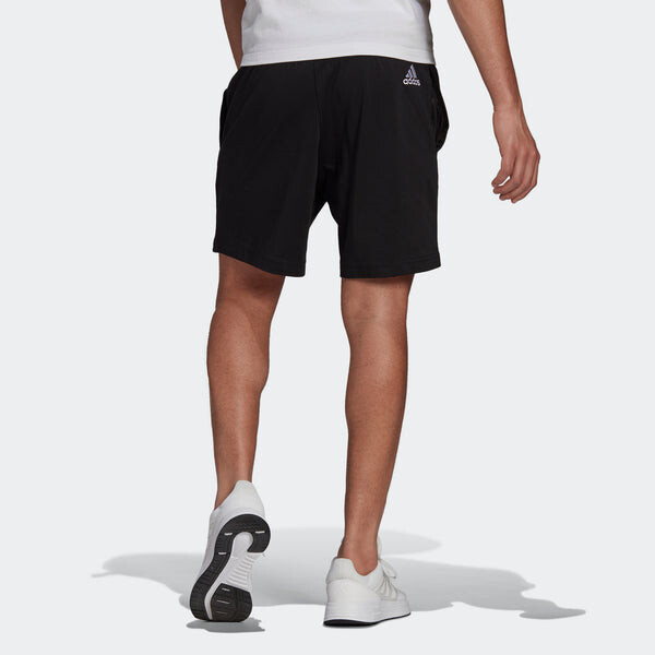 Шорты m lin sj sho logo printing sports breathable shorts black Adidas, черный — фото 3