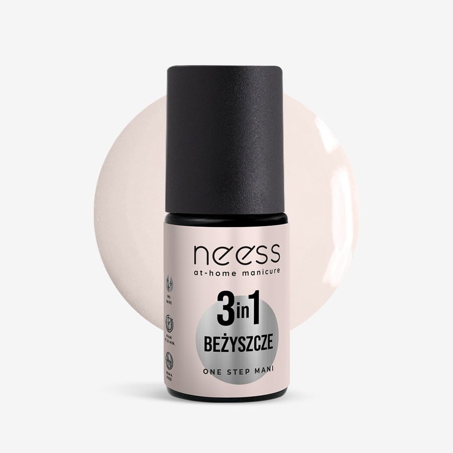 

Гибридный лак для ногтей NEESS One Step 3in1 бежевый 4 мл