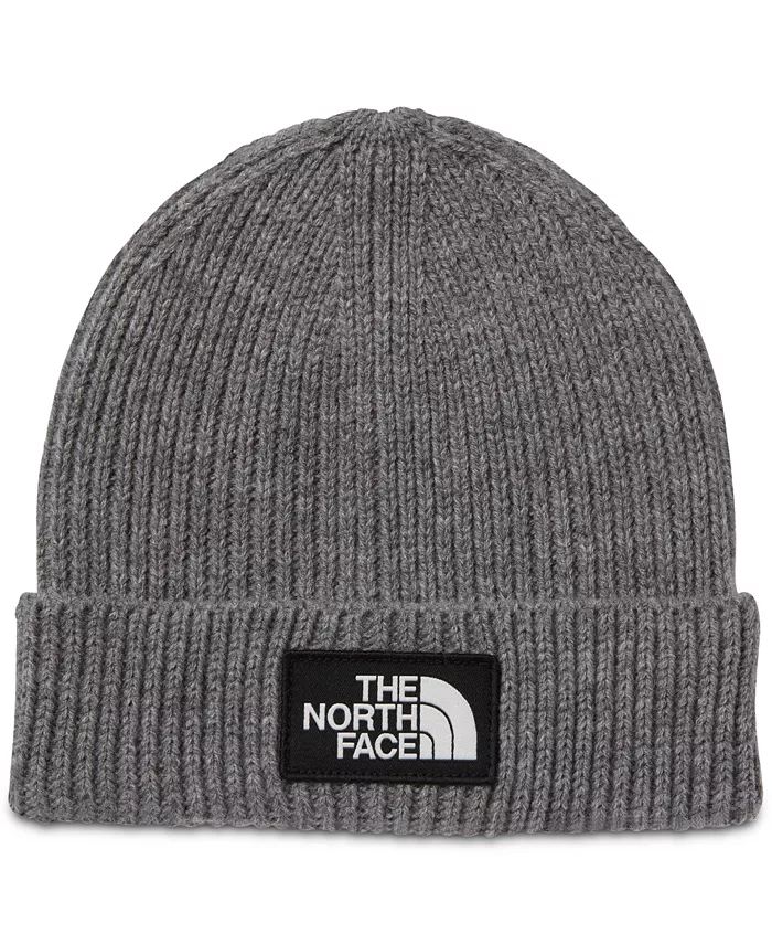 

Шапка с отворотом и логотипом TNF Box The North Face, серый