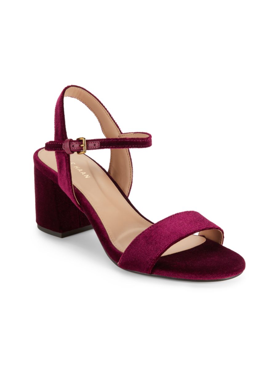 Сандалии из искусственной замши Josie Cole Haan, бордовый — фото 2