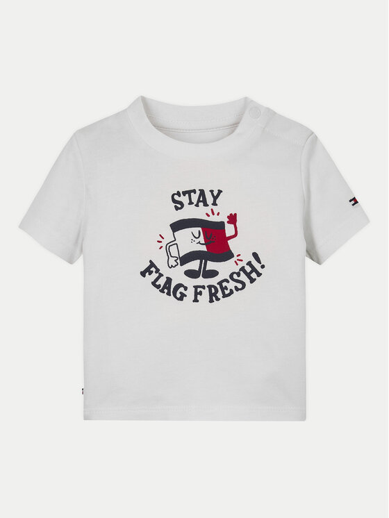 

Футболка обычного кроя Graphic KN0KN01964 Tommy Hilfiger, белый