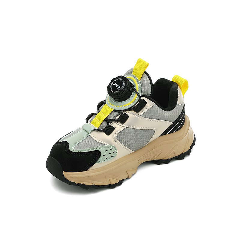 Jeep Беговые кроссовки Running Collection Cushioning Breathable Low top черно-зеленые для детей — фото 4