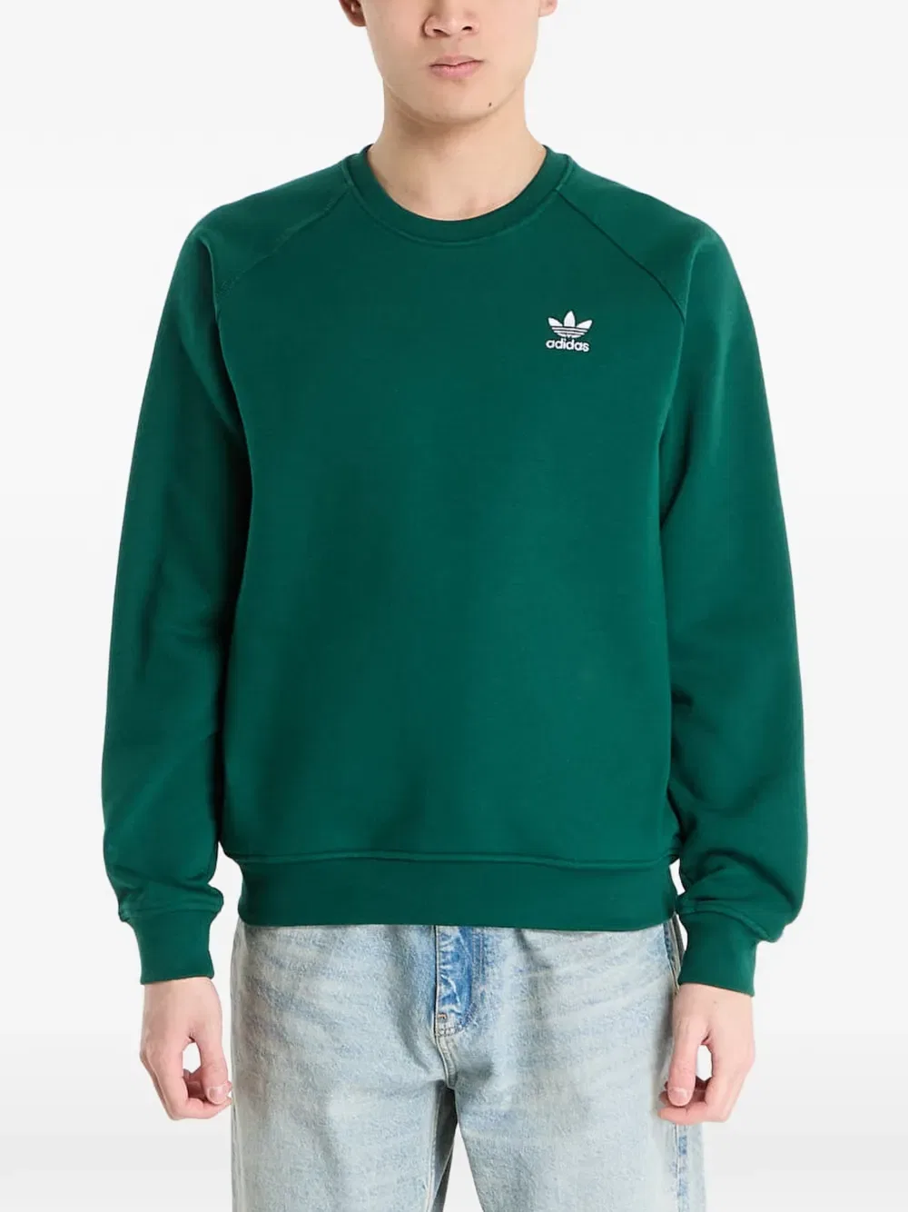 Свитер Trefoil Essentials Adidas, зеленый