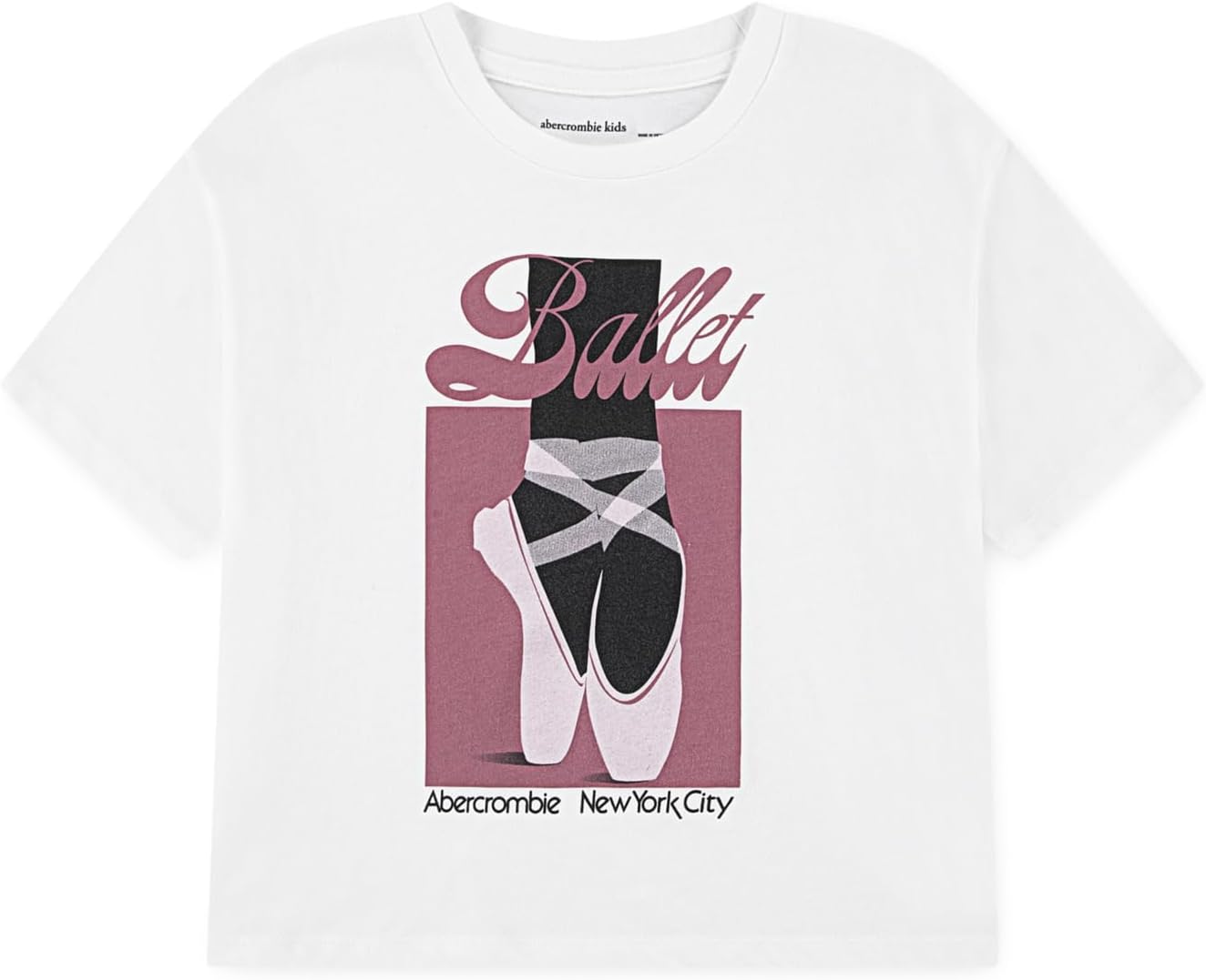 

Футболка свободного кроя Nyc Ballet abercrombie kids, Bright White