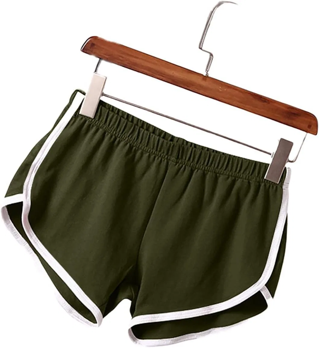 Шорты для бега и фитнеса, высокие, 3 шт, Army Green — фото 4