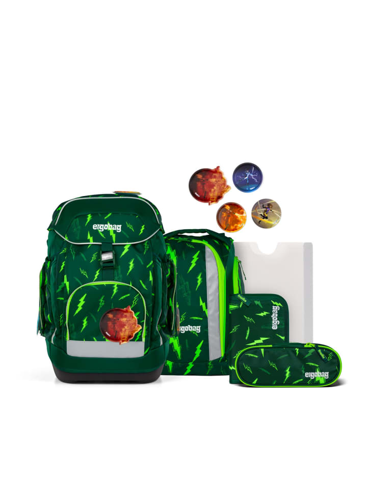 

Ergobag Набор из 6 рюкзаков MAXI "Beard-tastic" для начальной школы, зеленый