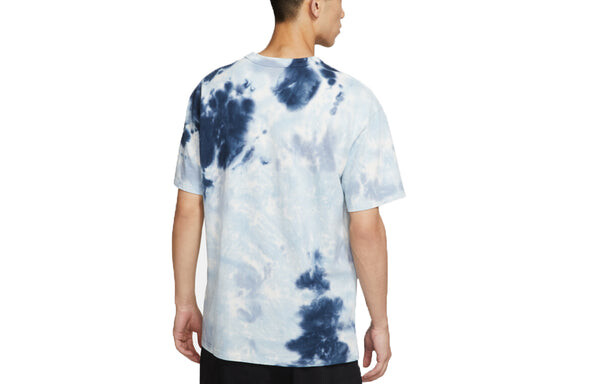 Футболка sportswear tie dye printing loose sports short sleeve blue Nike, синий — фото 2