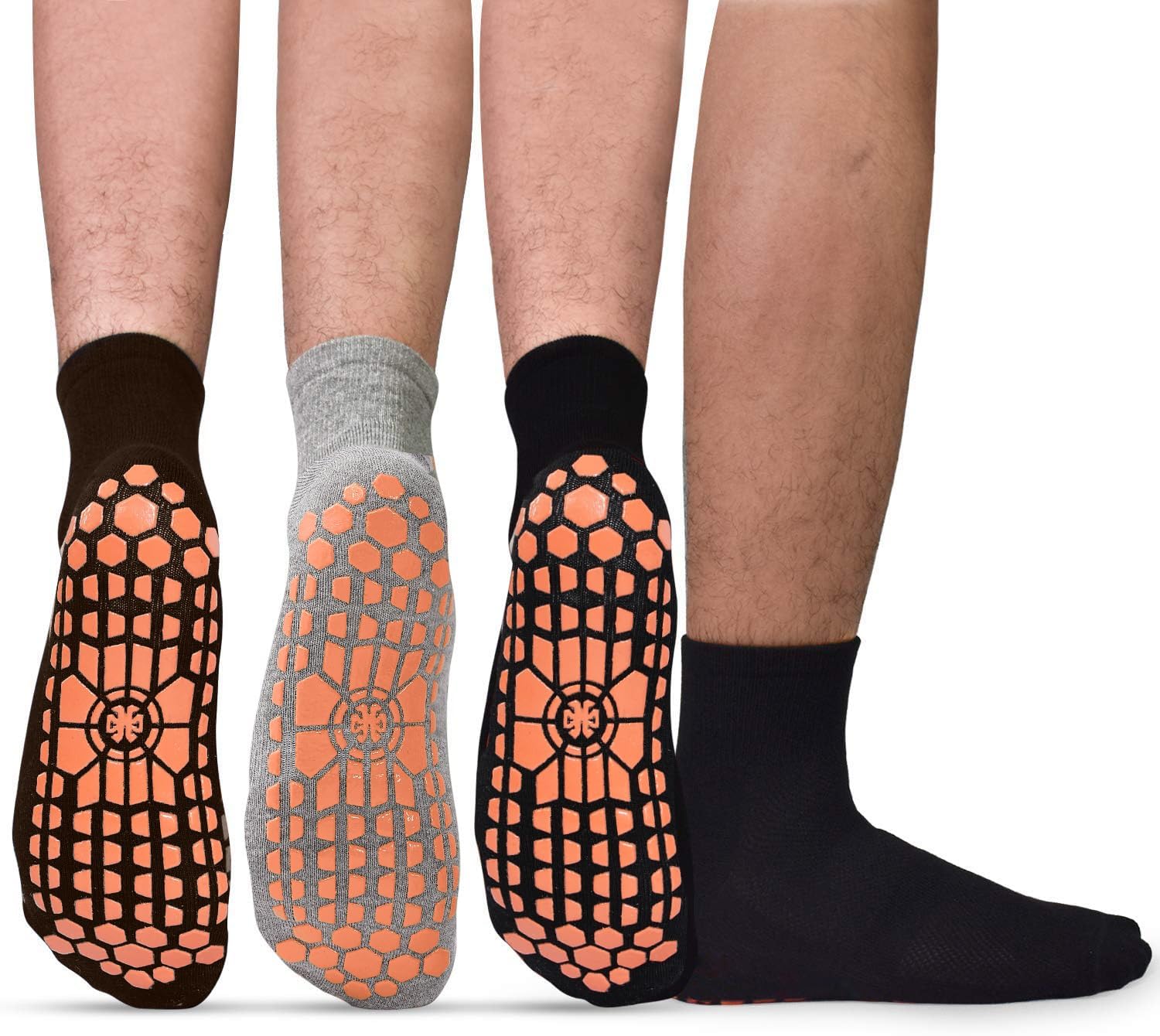 

Мужские носки с противоскользящим покрытием ELUTONG, 3 пары, для плитки и деревянного пола, антискользящие, для тренировок, йоги, пилатеса, больничные тапочки