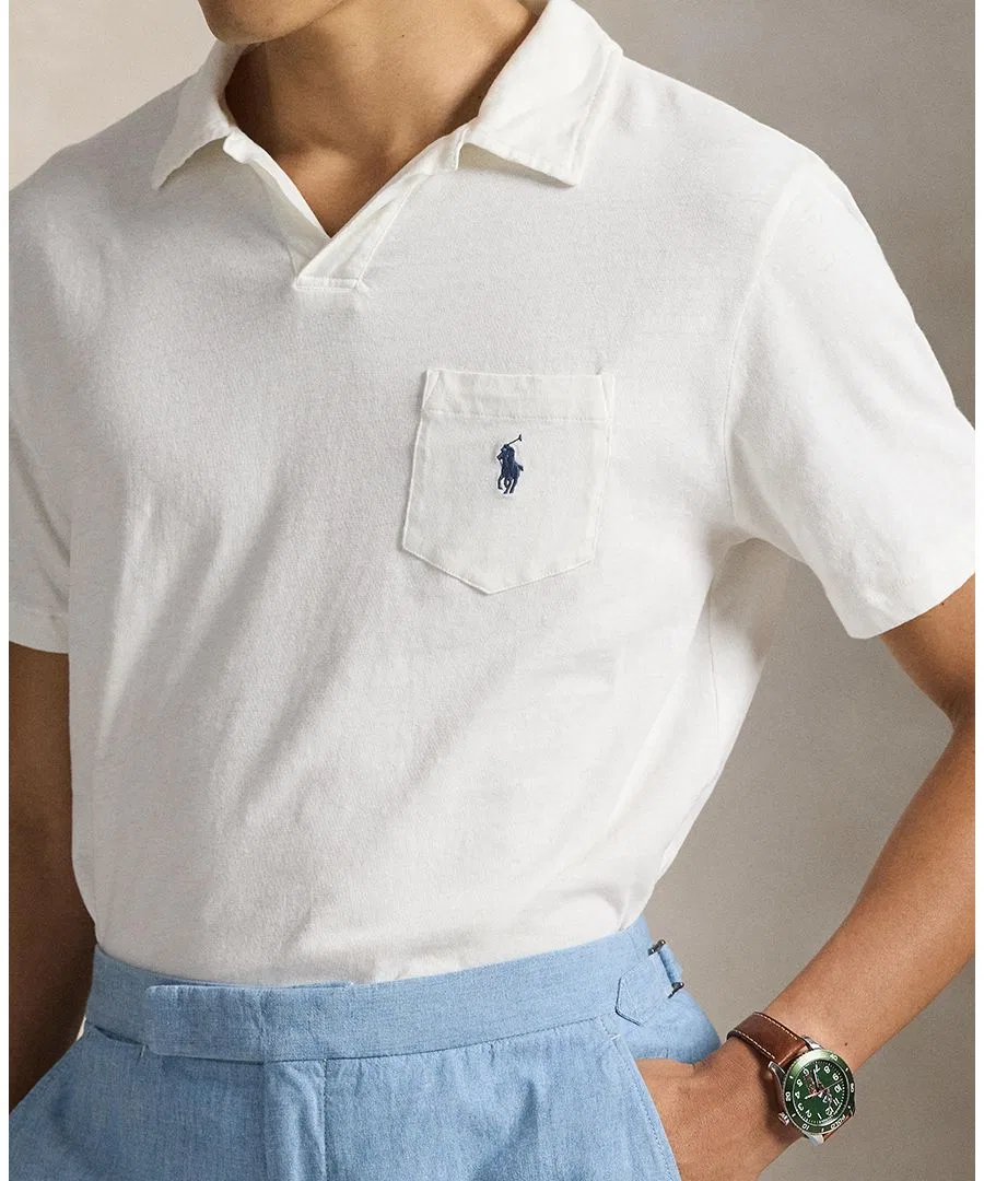 Поло из хлопка и льна стандартного кроя Polo Ralph Lauren — фото 3