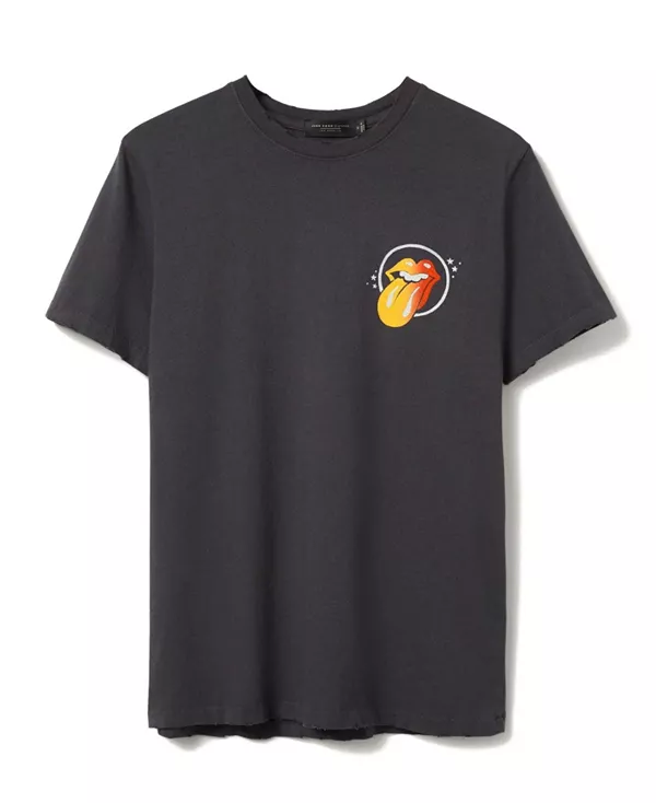 

Винтажная футболка унисекс с символикой тура Rolling Stones 1978 года. Junk Food Clothing, черный