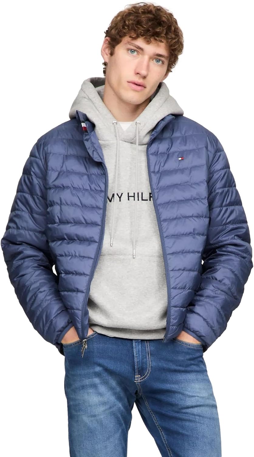 

Мужская утепленная пуховая куртка TOMMY HILFIGER с возможностью упаковки, Bank Blue.