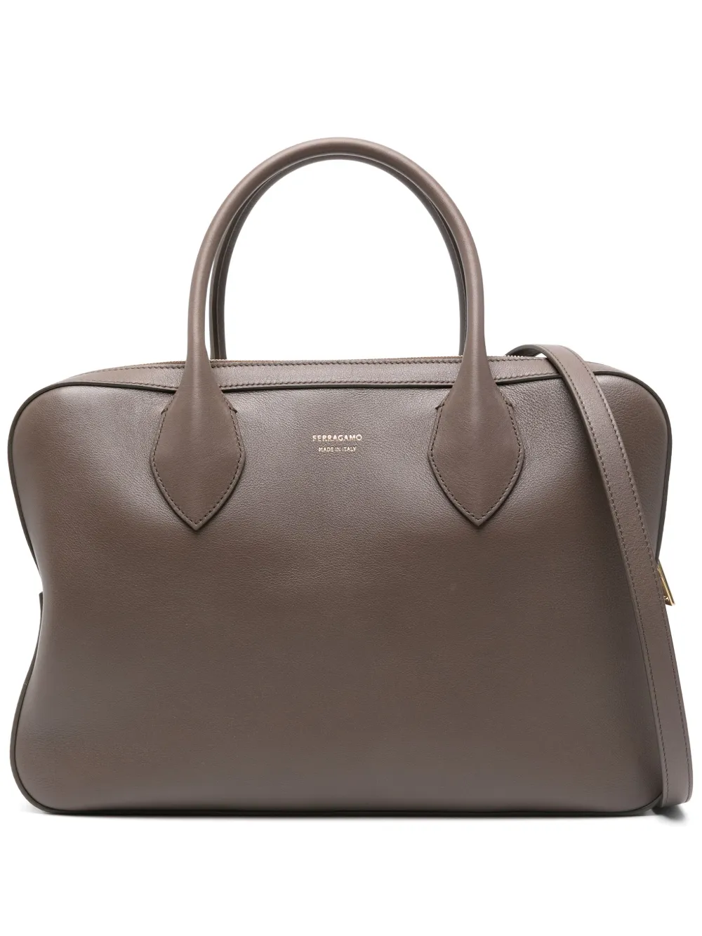 

Кожаная сумка-тоут Ferragamo, коричневый