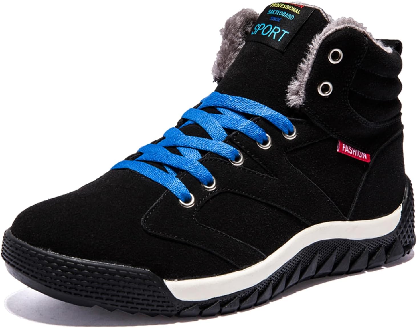 

Мужские кожаные зимние ботинки CERYTHRINA с водонепроницаемой подкладкой из меха, шнуровкой, кроссовки на щиколотке, высокие зимние туфли, черный