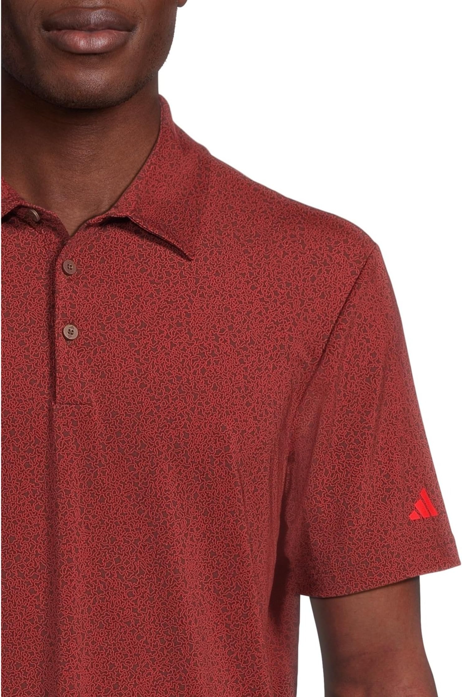 Футболка adidas Golf Ultimate365 Mini Bunker Golf Polo Shirt, цвет Aurora Ruby S25 — фото 4