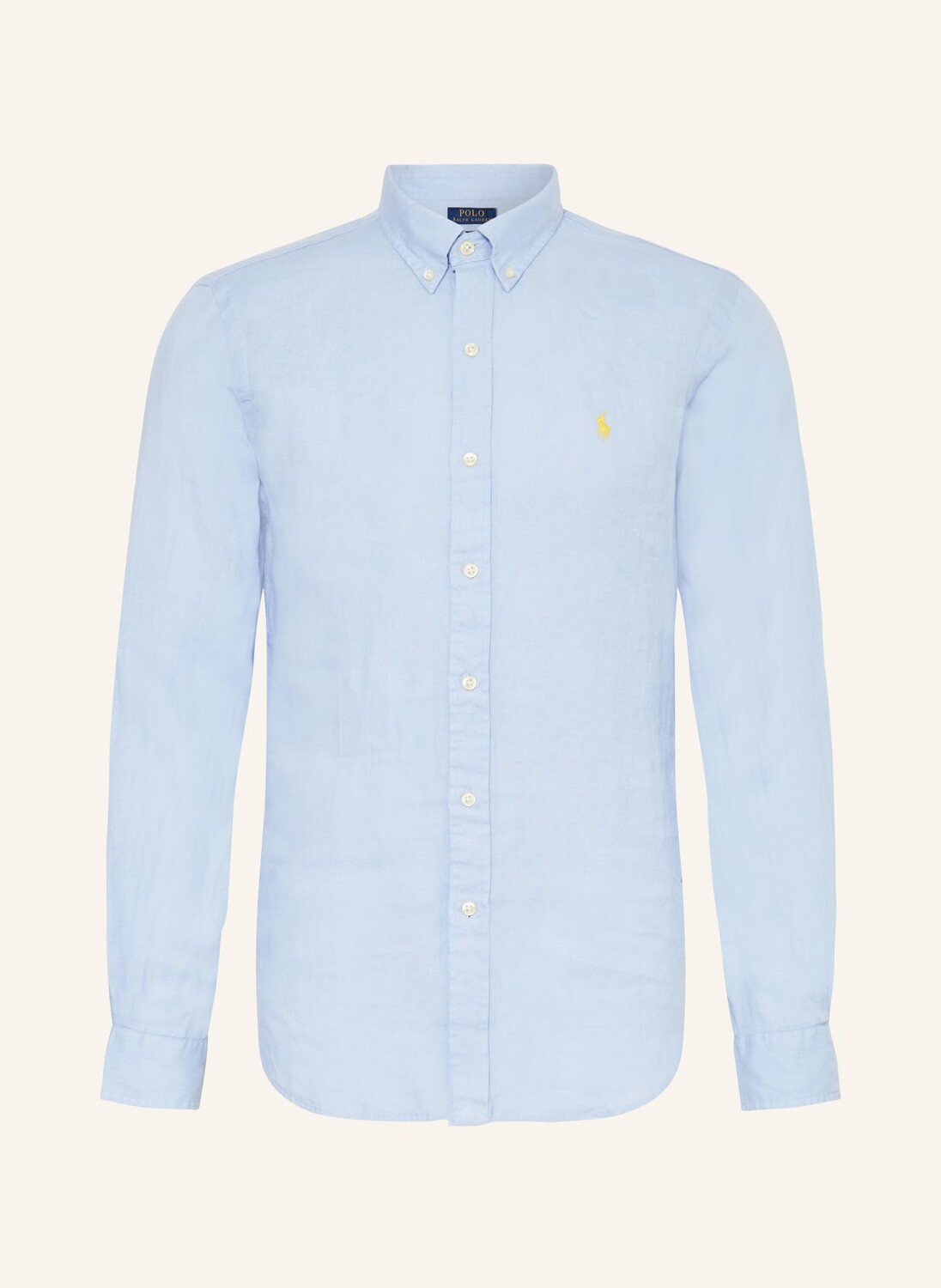 

Льняная рубашка узкого кроя POLO RALPH LAUREN, светло-голубой