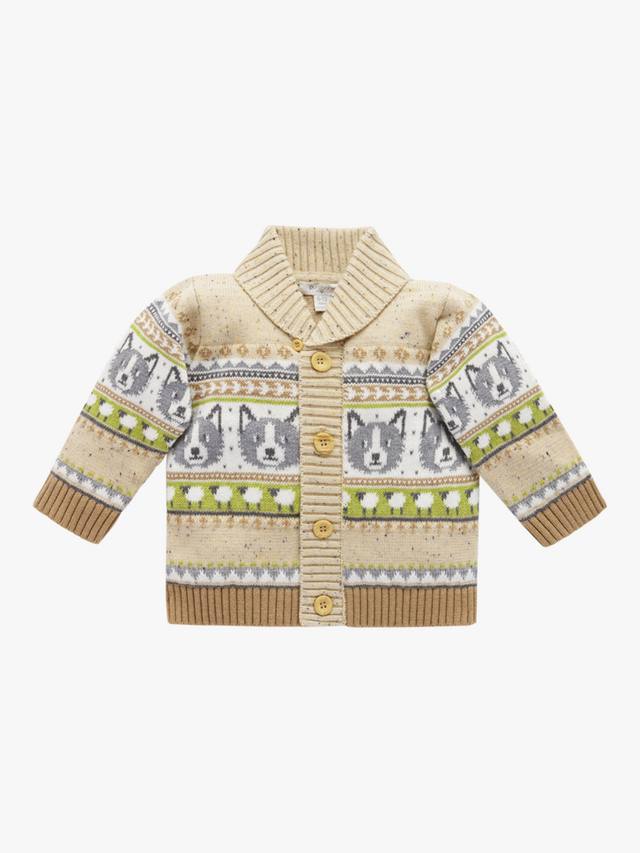 

Детский кардиган из овечьей шерсти Dog Purebaby, Herding Fairisle