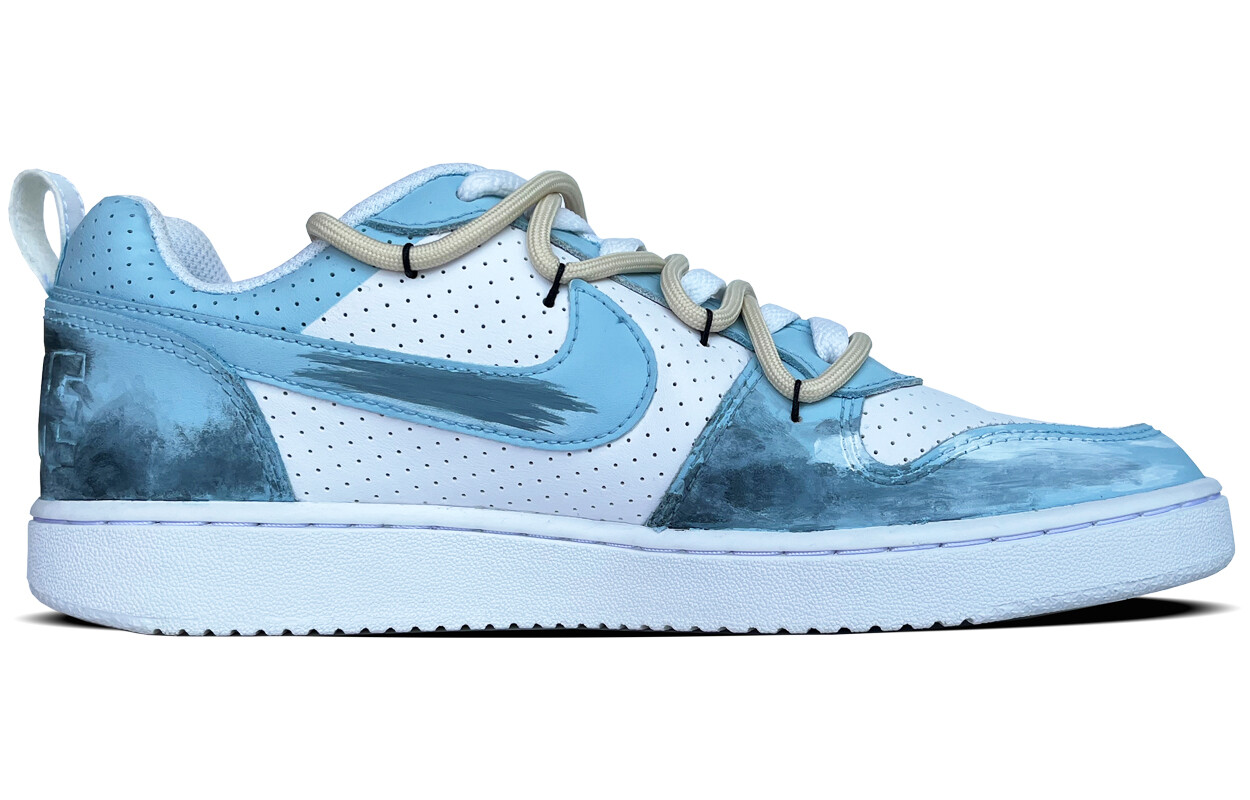 

Кроссовки Nike Court Borough Skateboarding Shoes Men Low-top White/blue, белый/синий
