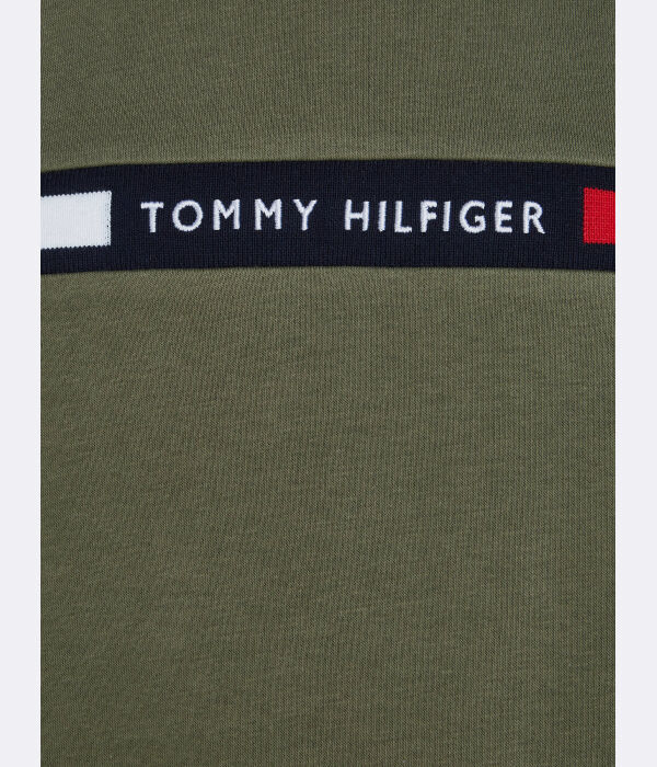 Толстовка мужская Tommy Hilfiger с фирменным принтом, зеленый — фото 4