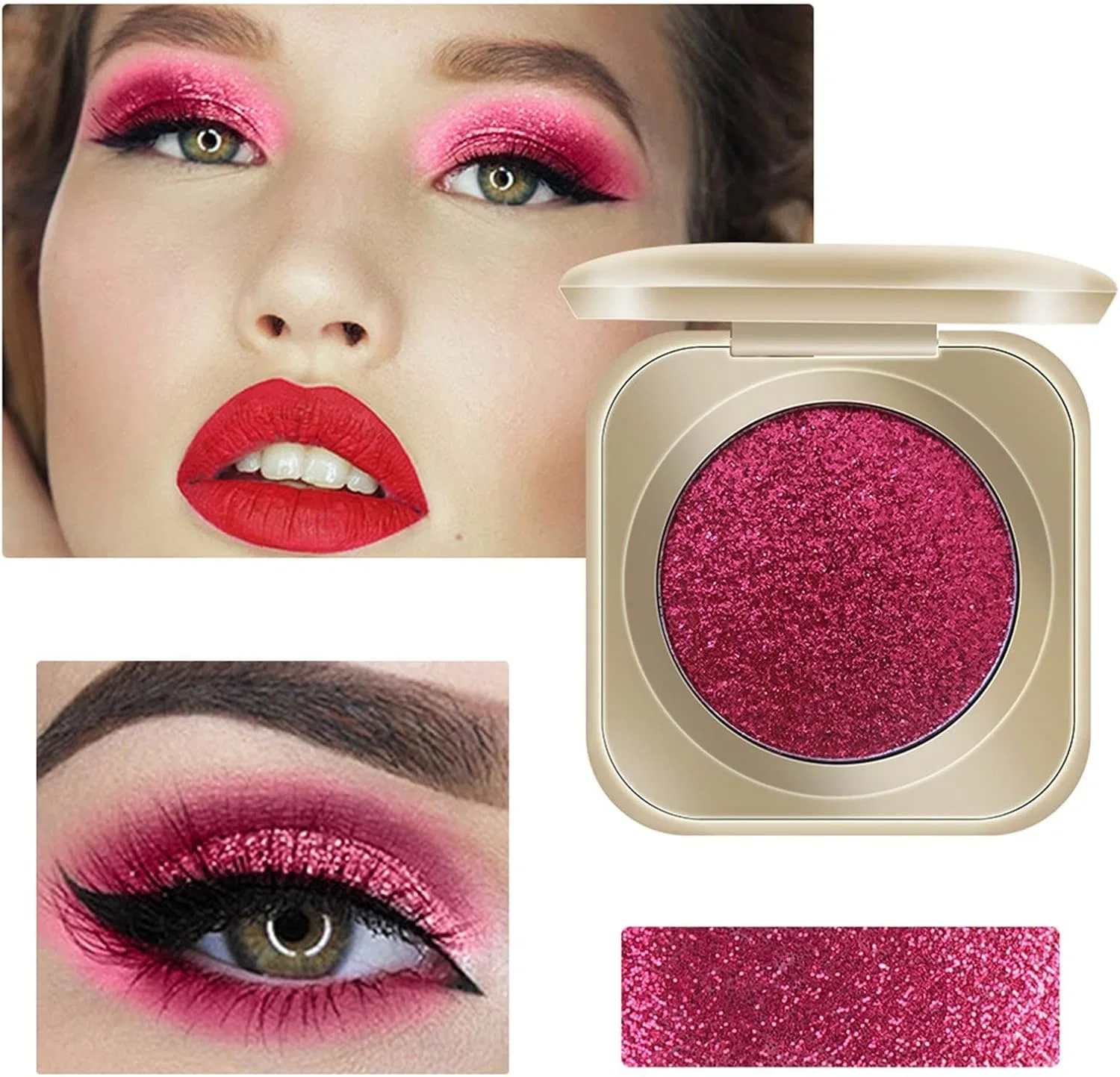 Тени для век Glitter Eye Shadow, мультиколор, без бренда, 10 шт, 40 г — фото 3