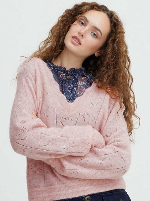 

Вязаный свитер ирманон Atelier Rêve, розовый
