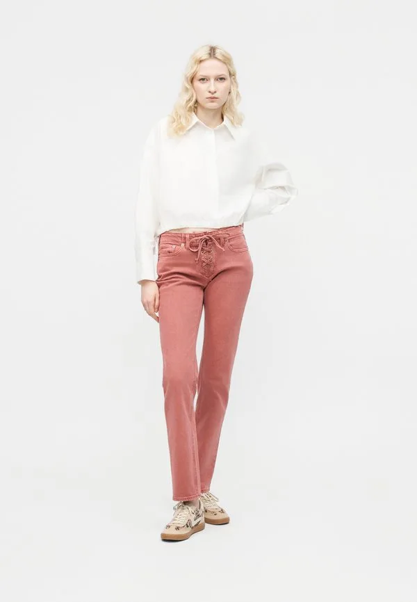 Укороченная блузка с завязками по бокам и пуговицами Gap, Optic White — фото 2