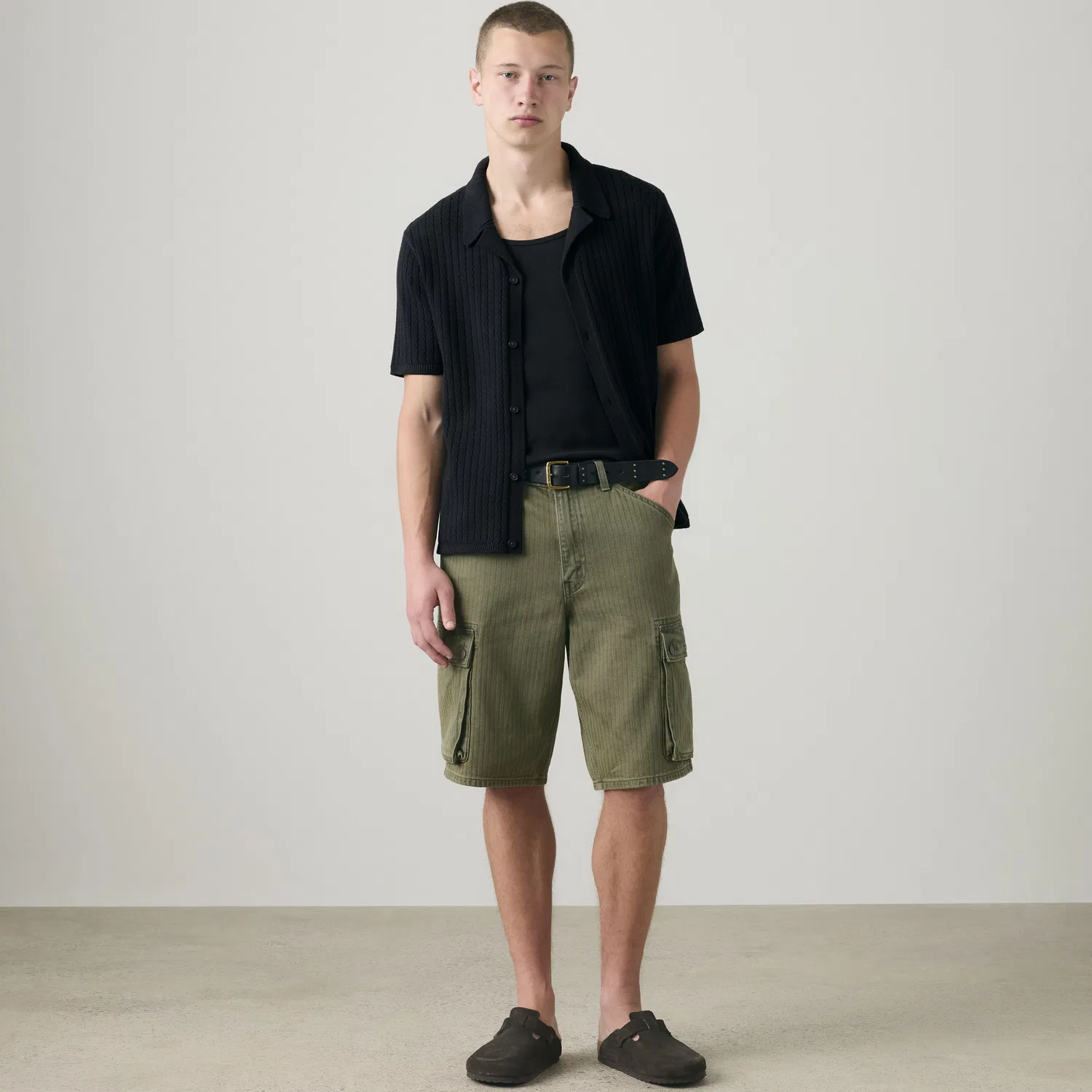 Вязаная рубашка Costa Knit Camp Levi's, Black — фото 3