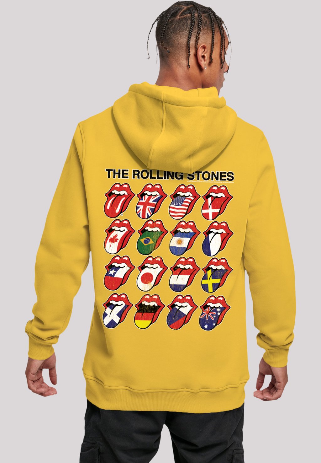 

Толстовка THE ROLLING STONES VOODOO LOUNGE TONGUES - Hoodie F4NT4STIC, желтый