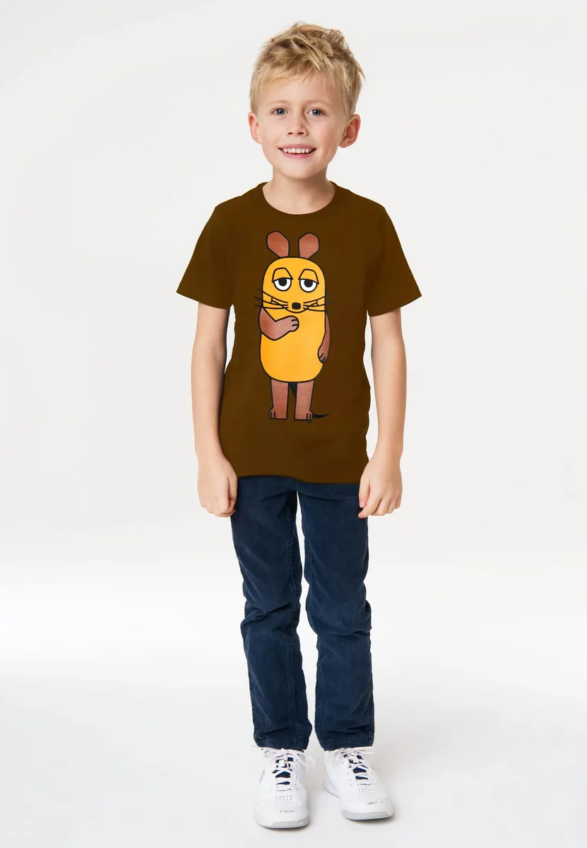Logoshirt Футболка "Sendung mit der Maus - Maus", с классным принтом, коричневый — фото 2