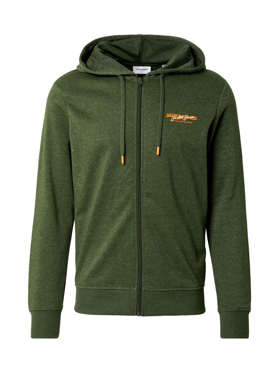 

Толстовка с капюшоном на молнии JACK & JONES Zip-Up Hoodie ALVIS, темно-зеленый