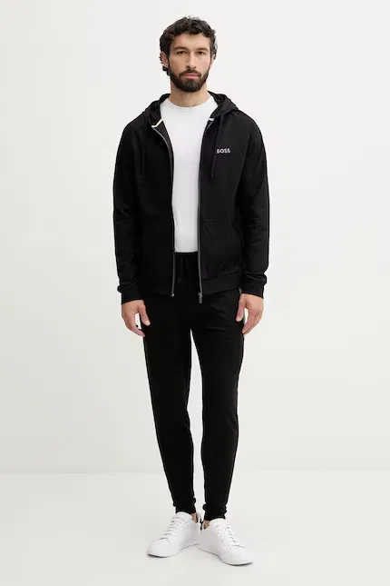Толстовка на молнии с капюшоном Authentic Jacket H BOSS, черный — фото 2
